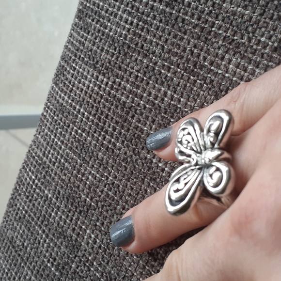 Electroform Sterling Silver Butterfly Ring - Picture 11 of 16